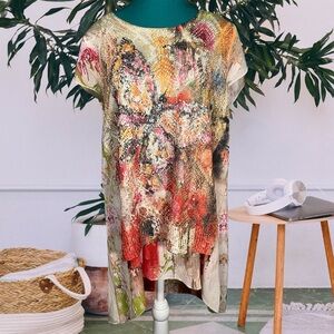 DorDor Couture Watercolor Butterfly Knit Blouse